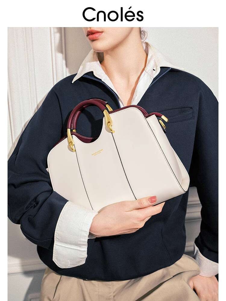 Cnoles Koume tangan sederhana ringan mewah berkualitas tinggi wanita tas putih Ibu hadiah ulang tahu