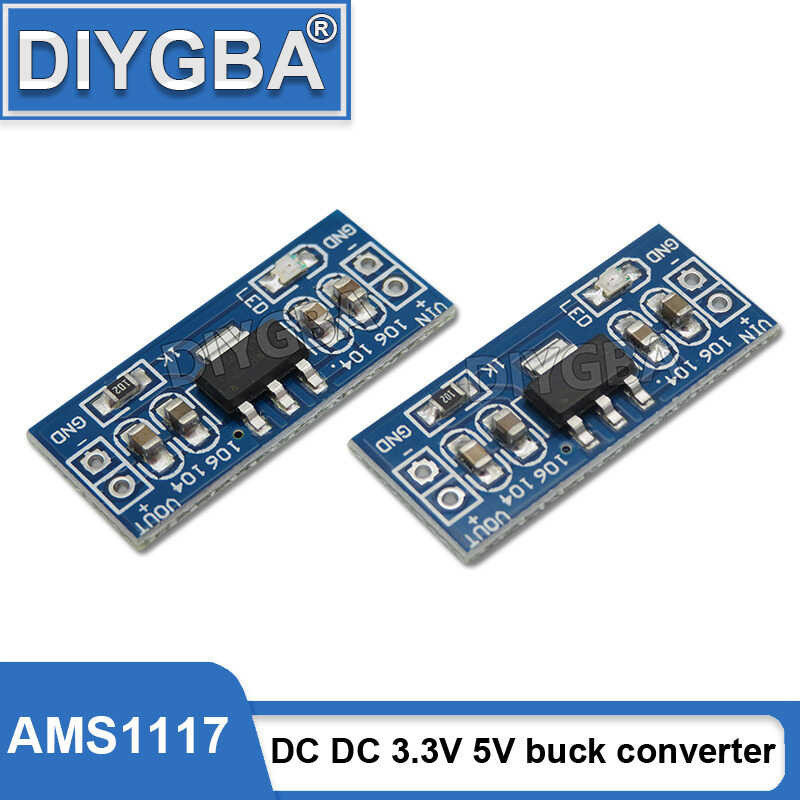 IC DIYGBA AMS1117 SMD Board Step Down Buck Converter Power Supply Module DC-DC 4.5V-7V To 3.3V
