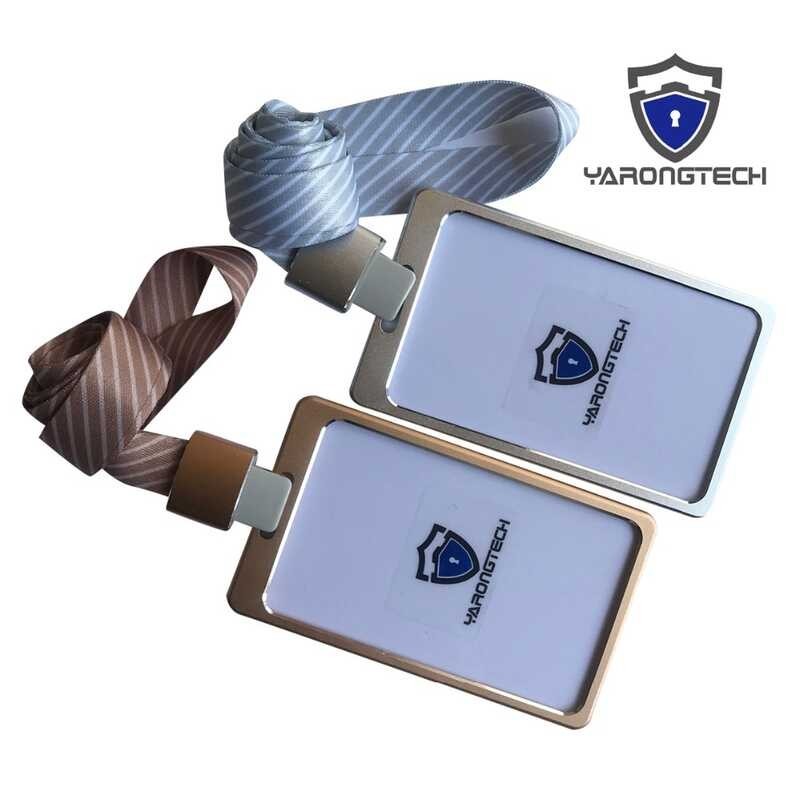 

Office Aluminium Alloy Worker ID Badge Holder dengan String Lanyard/Strap yang dapat Dilepaskan