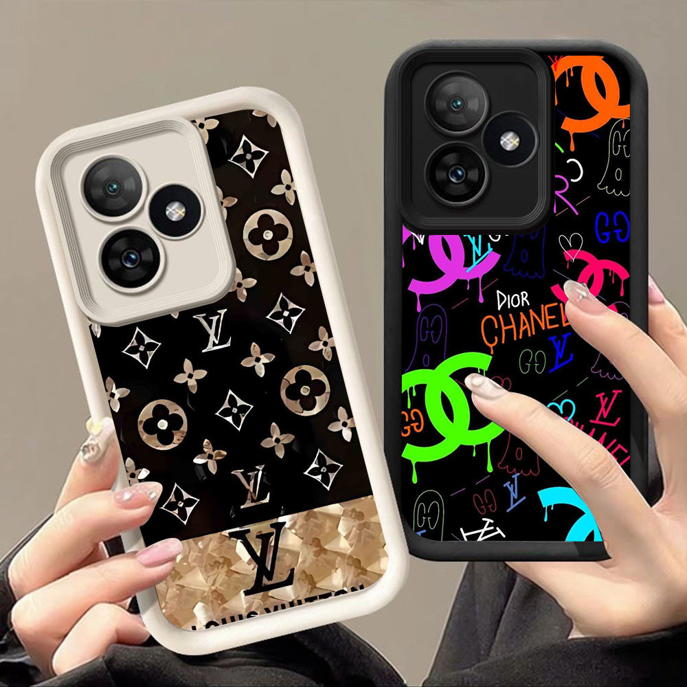 BQ-11 Big brand printing Silicone Casing untuk Realme C63 C61 C51 C53 N53 Note 50 60 Narzo N53 N61 N