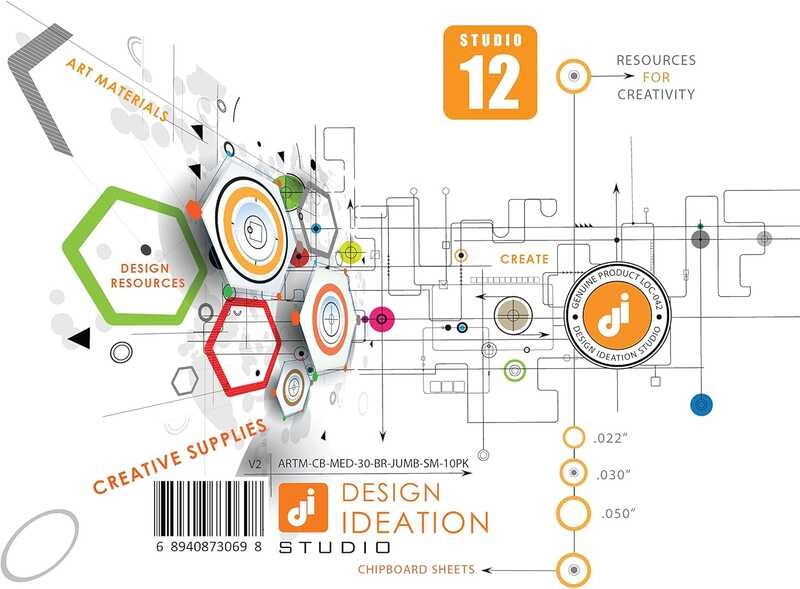 

12 A.B.C.D.E. Studio cardboard. Medium weight. Natural brown kraft paper. Very suitable for mod