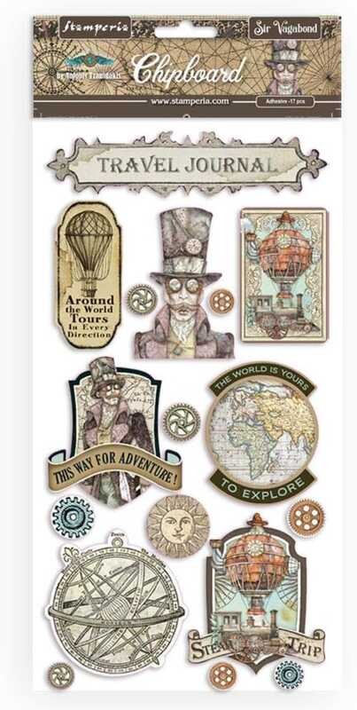 

Stamperia cardboard A.B.C.D.E. cm 15x30- Wanderer Jazz