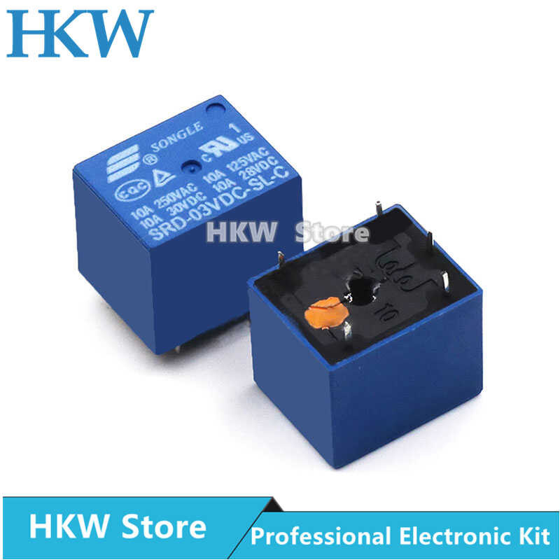 10pcs Relay SRD-03VDC-SL-C SRD-05VDC-SL-C SRD-24VDC-SL-C SRD-12VDC-SL-C 3V 5V 6V 9V 12V 24V 48V