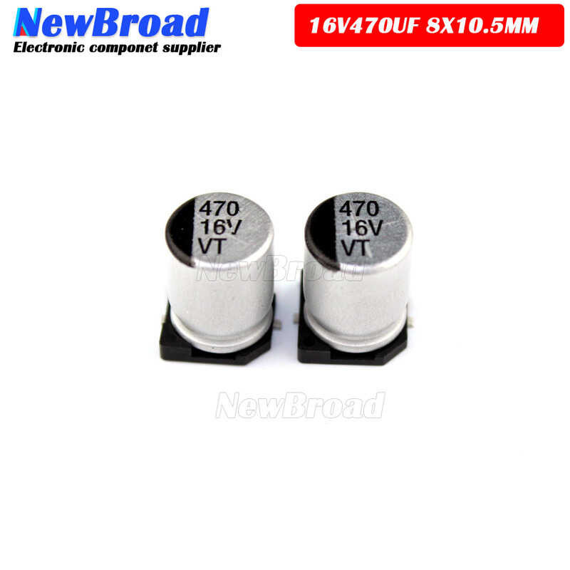 SMD Aluminum 10PCS Electrolytic Capacitor 16V470UF 8*10.5MM 470UF16V 16V 470UF