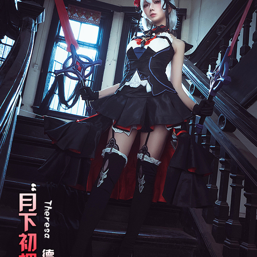 Model ekor kucing hewan runtuh 3cos; Teresa pertama memiliki pakaian permainan Cosplay anime dalam b