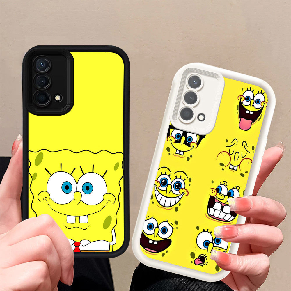 R-43 SpongeBob Case Lembut Casing untuk OPPO A95 F19 F19S A55 A74 Cover