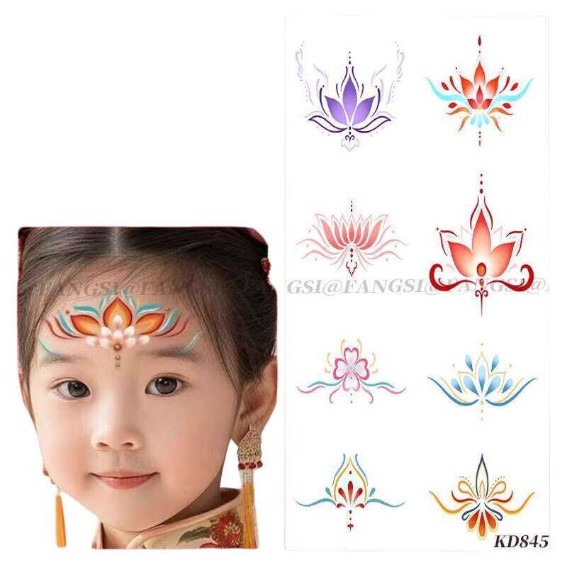 

Eyebrow 1 stickers for girls and children performing Hanfu ancient style, new colored forehead