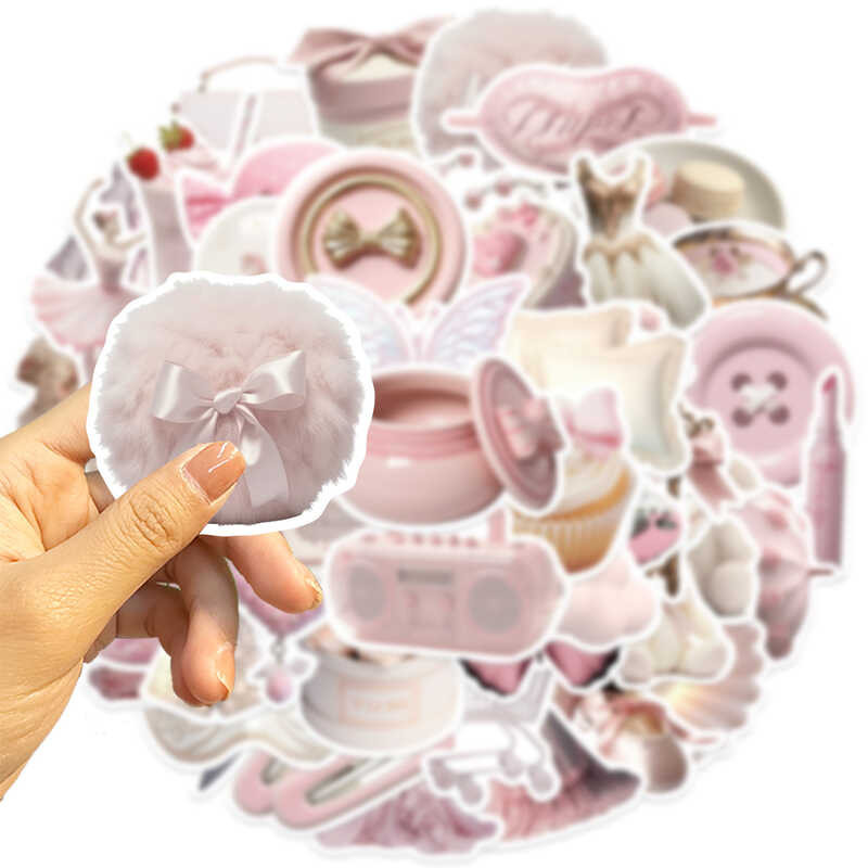 

￥ 50Pcs Pink Girl's Heart Pack, Cute Love Stickers Vinyl Waterproof Decals For Water Bottle, Lapt
