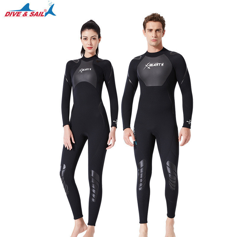 

baju diving wanita DIVE&SAIL New 3MM Men's One Piece Long Sleeve Thicked Warm Swimming Surfing Diving Suit Wanita