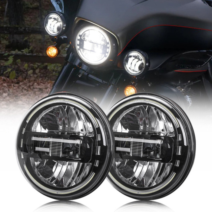 Harley7 Inch Motor LED Headlight h4 untuk Hornet 600 Honda cb400 cb1000sf Kawasaki ER6N Harley denga