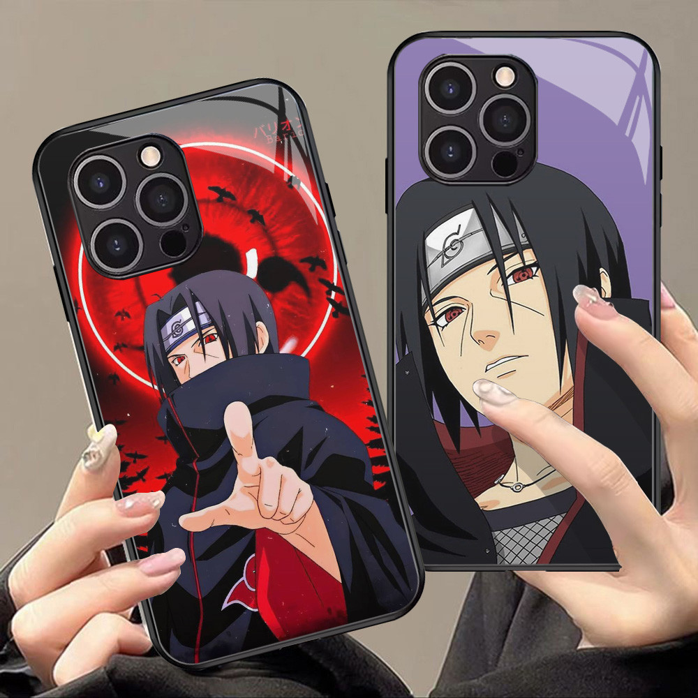 Kaca Mewah Casing untuk iPhone XS 12 Mini X XR 11 Pro Max Case T-15 Itachi Uchiha