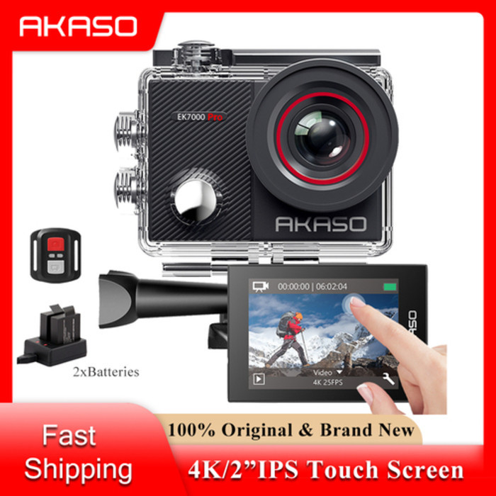 AKASO Action EK7000 Pro 4K30 Touch Screen 40m Waterproof Sports Camera Remote Control Support Mic Ex