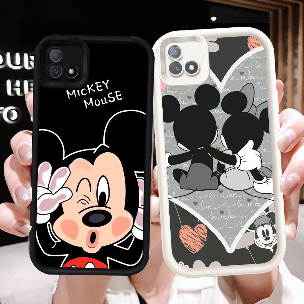 Z-23 Mickey Minnie Mouse Putih Hitam Casing untuk Realme C11 2021 C20 C20A Case