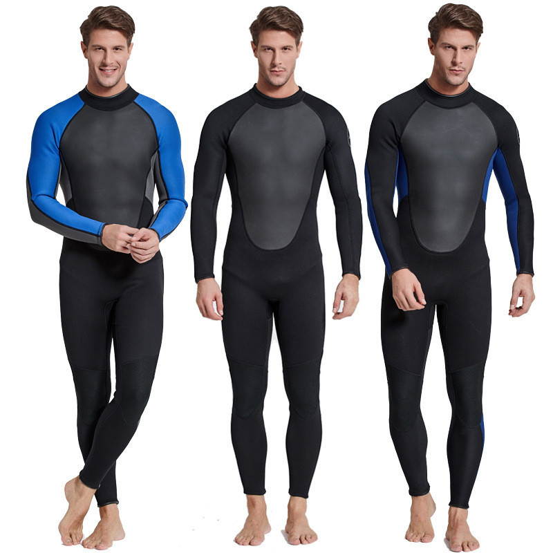 

baju diving Shark Bart One Piece 3mm Wet Coat Warm and Cold proof Floating Winter Swimming Diving Men's Surfing Suit