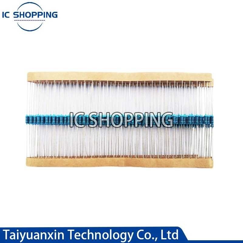Metal 100PCS 1/4W Film Resistor0.25W Power Resistor0.1~1M 2.2 4.7 10R 47 100 200 220 360 470 68