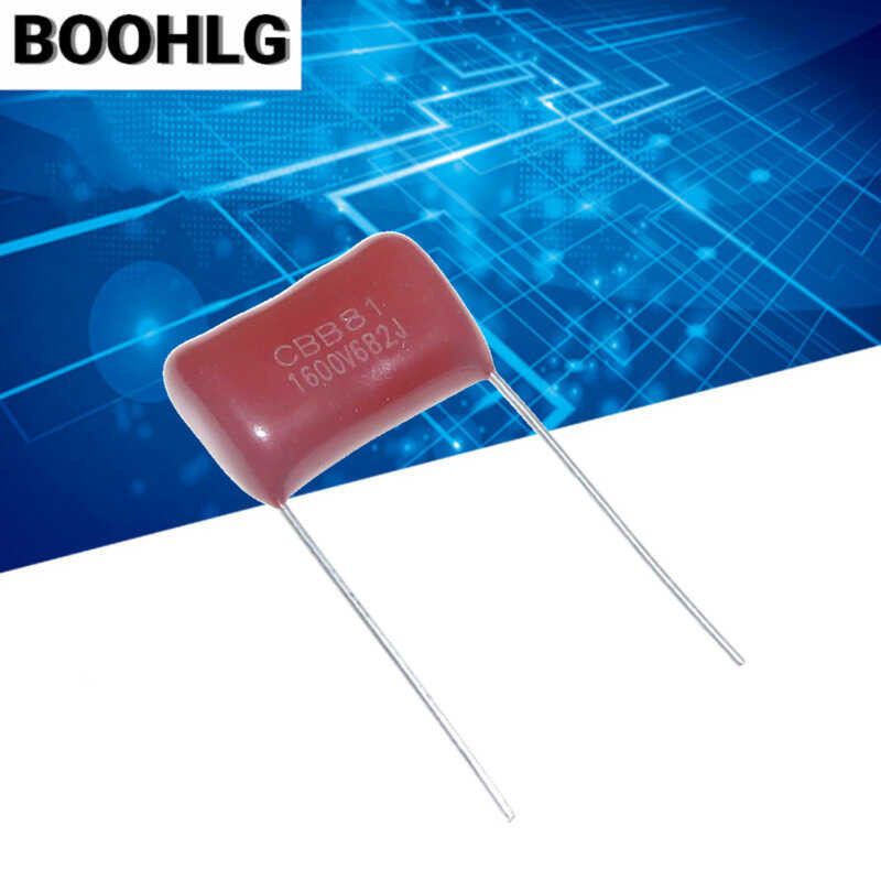 682 10pcs CBB 1600V 682J 1.6KV 6.8nF 0.0068uF P15 CBB81 Kapacitan J 81