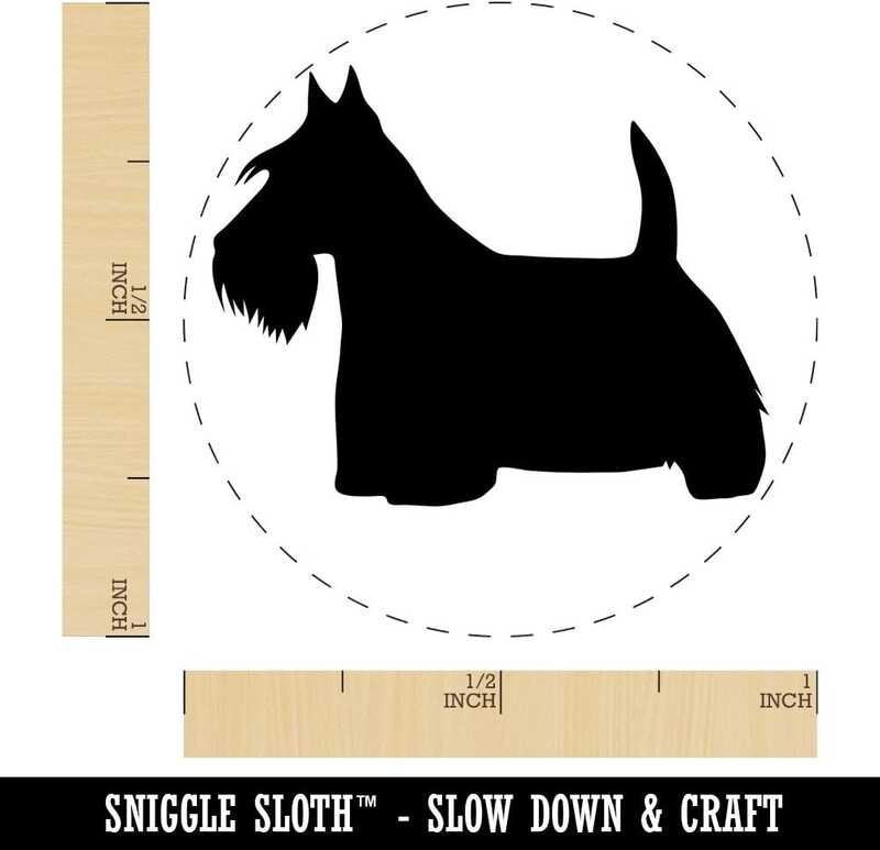 

Scottish Terrier A.B.C.D.E. Scottie Dog Solid Rubber Stamp for Stamping Crafting Planners - 1 I