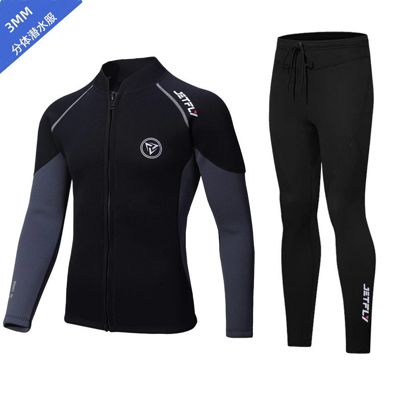 

baju diving wanita Pakaian selam baru, tubuh pria terpisah, tahan dingin 3mm, snorkeling, hangat dan basah, kering cepat, surf wanita,