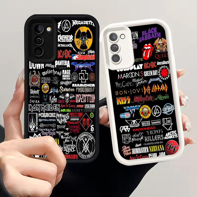 Casing untuk Samsung Galaxy A02S A03S M02S F02S A03 Silikon Case H-94 Rock Band