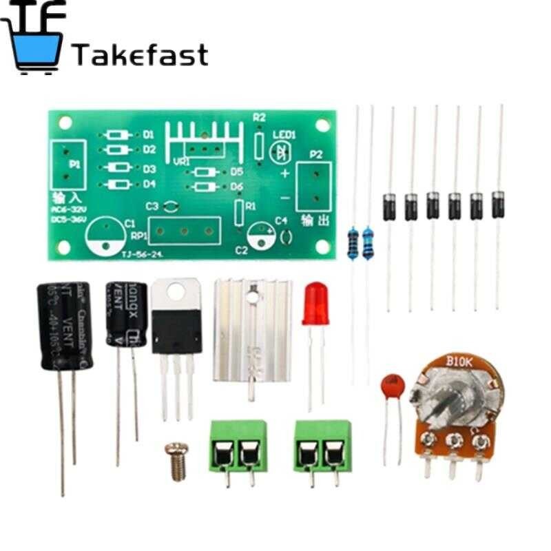 LM317 Kit Continuous Adjustable DC Power Supply DIY Teaching Training Parts