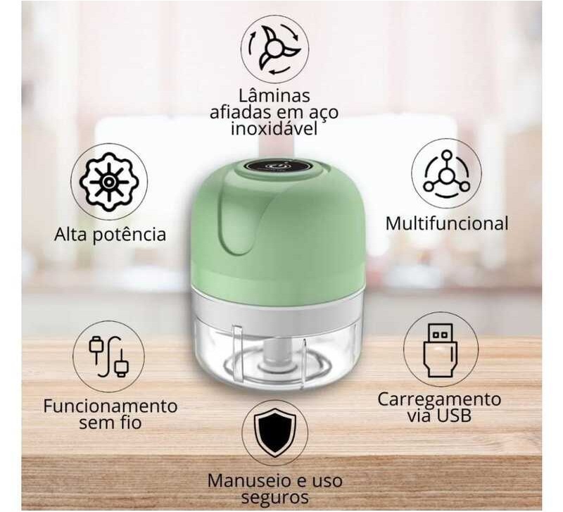 

Mini Processador Triturador El étrico 3 Laminas Moedor Alho Cebola Carne Vegetais Fruta Amendoi