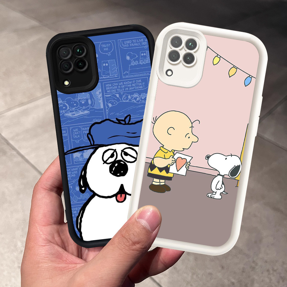 Casing untuk Samsung Galaxy A12 A22 5G J2 J7 Prime Pro J4 J6 Plus Silikon Case H-50 Snoopy