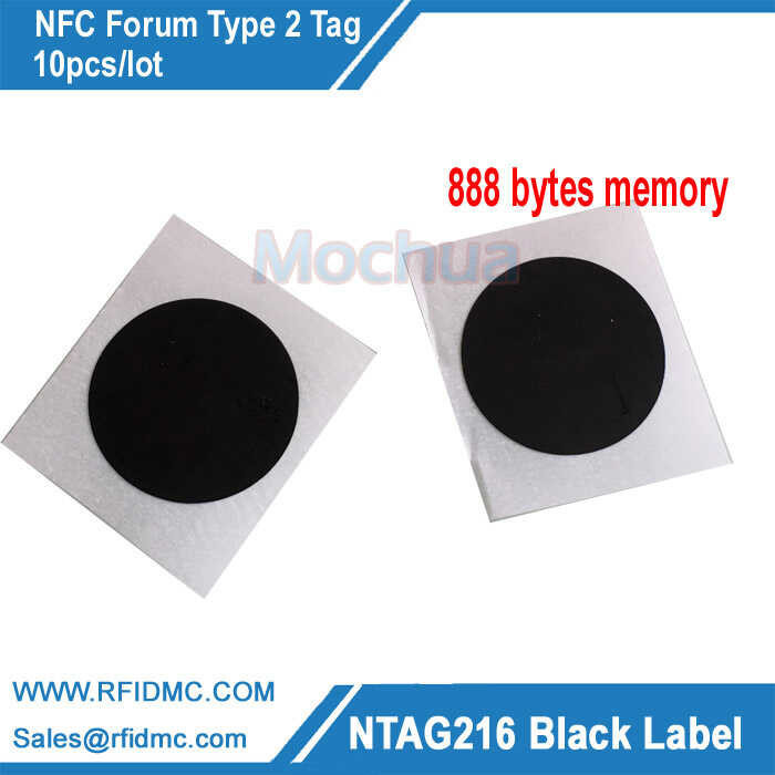 

NTAG216 Label Black Color NFC tag dengan sendiri-adhesive 888 bytes memory-10pcs/lot