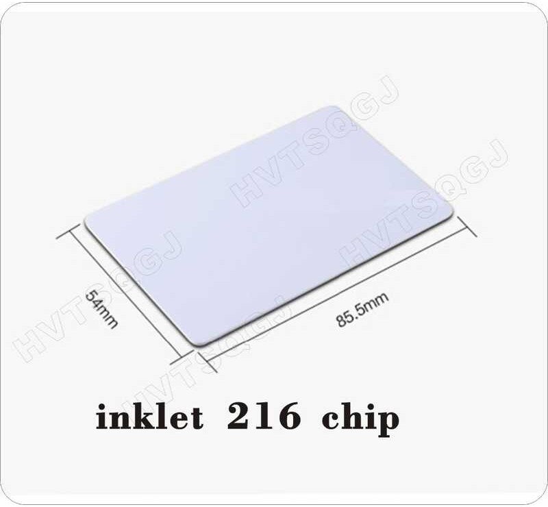100pcs Pengiriman gratis biaya rendah nfc216 chip Inkjet cetak kartu kosong nfc