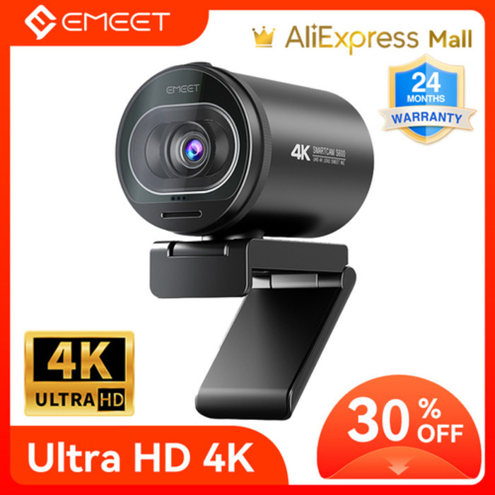 

Webcam 4K HD USB Web 1080P 60FPS TOF Autofocus Streaming Camera EMEET S600 With Mics for Video Calling/Zoom/Skype/Teams