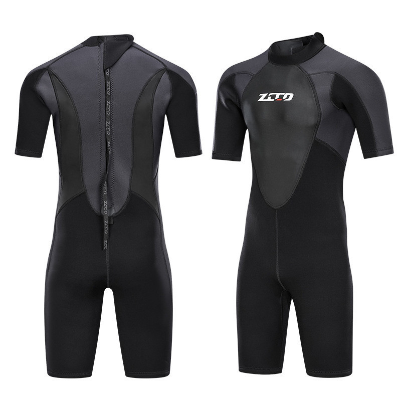 

baju diving Pakaian melompat pria 3 mm dengan lengan pendek, matahari dan perlindungan hangat, surf, menyelam dalam tebal