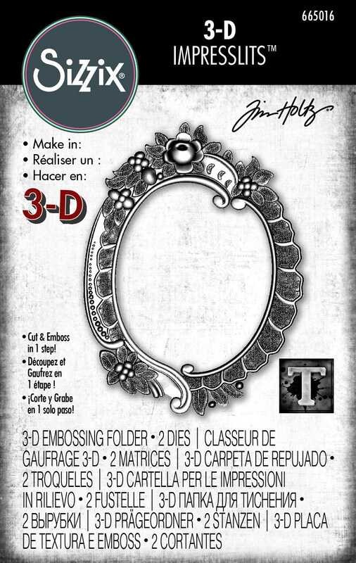 

Sizzix 3D A.B.C.D.E. Impresslets Embossed Folder 665016 Flower Photo Frame Tim Holtz One Size,