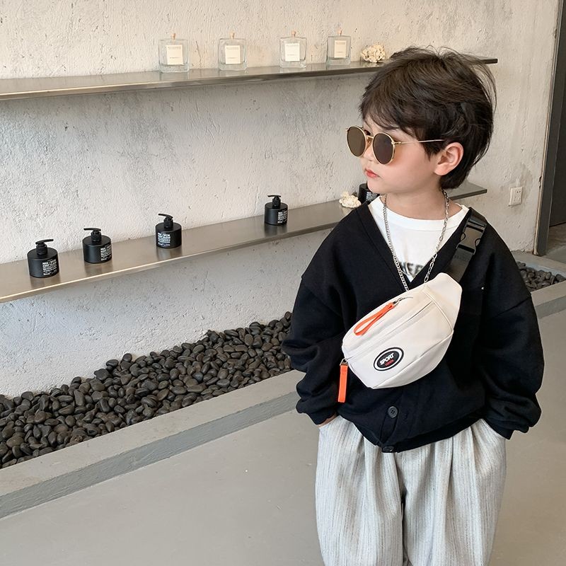 Tas Crossbody Crossbody Anak -Anak Santai Sederhana untuk Anak Laki -Laki Backpack Canvas Tas Payuda