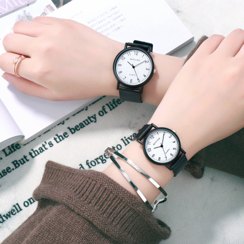 Jam Tangan  Perhatikan para siswa perempuan, versi Korea, sederhana, trendy, olahraga, biasa, laki-l