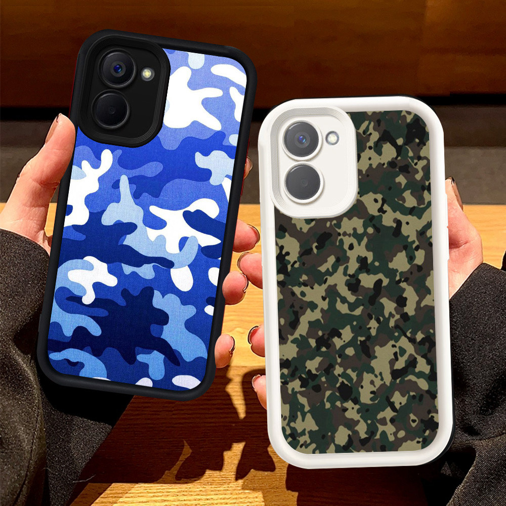 Casing untuk VIVO Y03 Y27s Y03t Y18 Y36 Y27 Y18i Silikon Case H-92 Camouflage Camo
