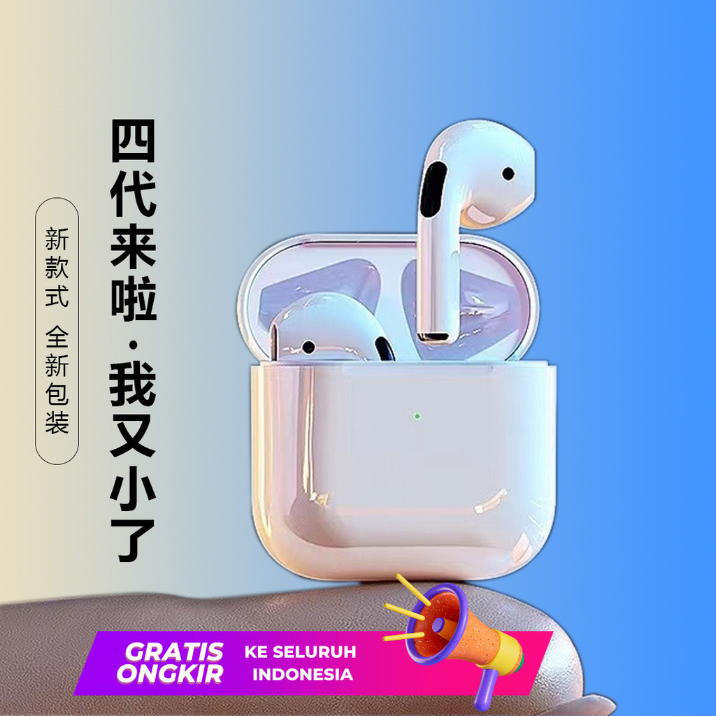 Headset Bluetooth  Telpon Bluetooth generasi keempat baru komputer TWS tanpa kabel yang tepat untuk 