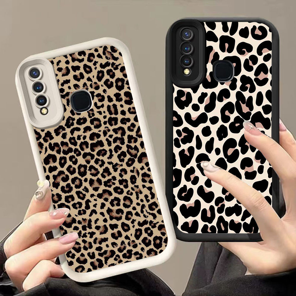 BQ-58 Leopard print Silicone Casing untuk VIVO Y17 Y19 Y50 V15 Y30
