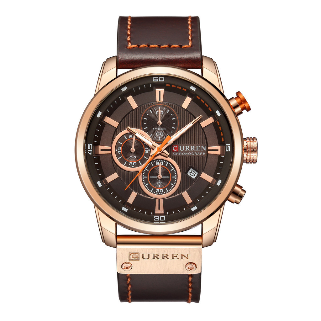 Curren/Carryon 8291 Belt Men's New Six Pin Calendar Waterproof Watch