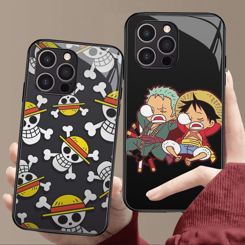 Kaca Mewah Casing untuk iPhone XS 12 Mini X XR 11 Pro Max Case J-37 One Piece