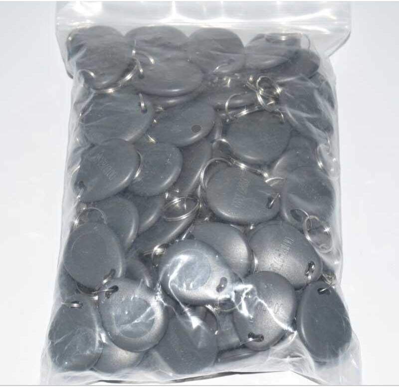 

100pcs 125khz Proximity ID Token Key Tag Keychain Waterproof untuk kunci pintu pembaca sidik ja