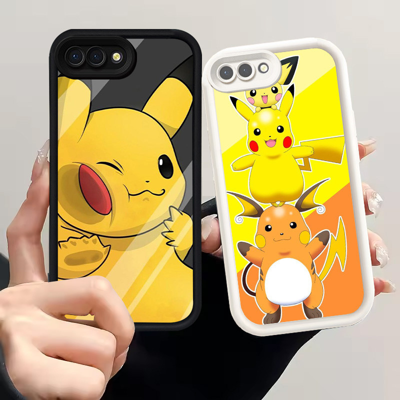 Casing untuk OPPO A3S A5 A83 A39 A37 F5 A12E A1K Realme C2 C2s Silikon Case H-18 Pikachu Pokemon