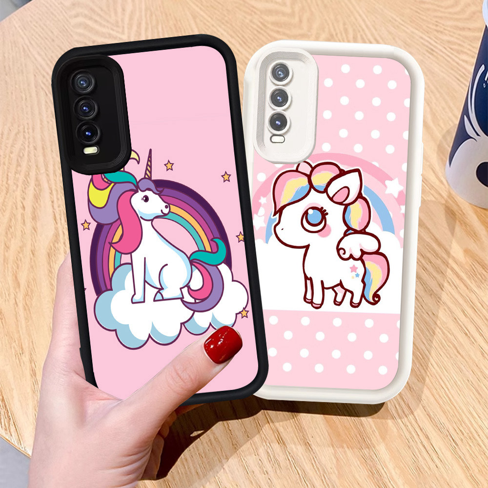 Casing untuk VIVO Y20 Y12s Y11s Y20s Y20i S1 Pro Silikon Case H-44 Cute Unicorn