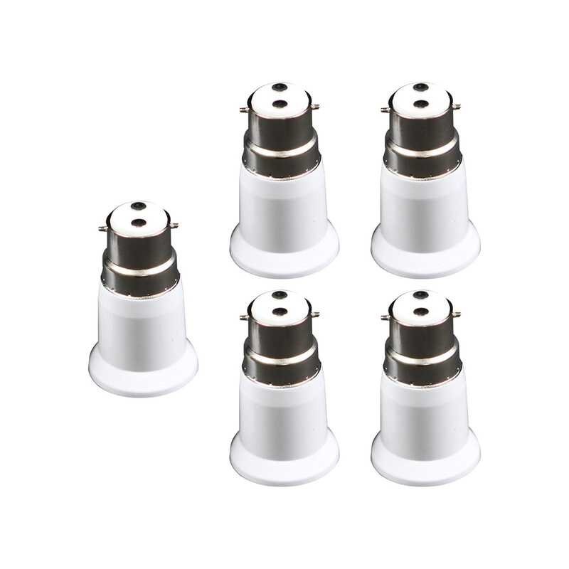5 Pieces B22 E27 Adapter Light Accessories Adaptor Holder Lamp Base Socket Converter Bayonet to