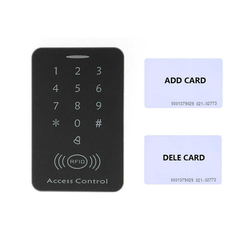 

Sistem Sentuhan Skrin Keypad EM 125Khz Pengendali Akses 2pcs Kartu Ibu 10pcs Tag ID