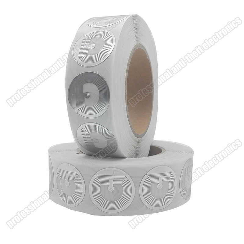 

8.2mhz bulat EAS rf soft label diameter R33mm pengiriman bebas 20000pcs transparan