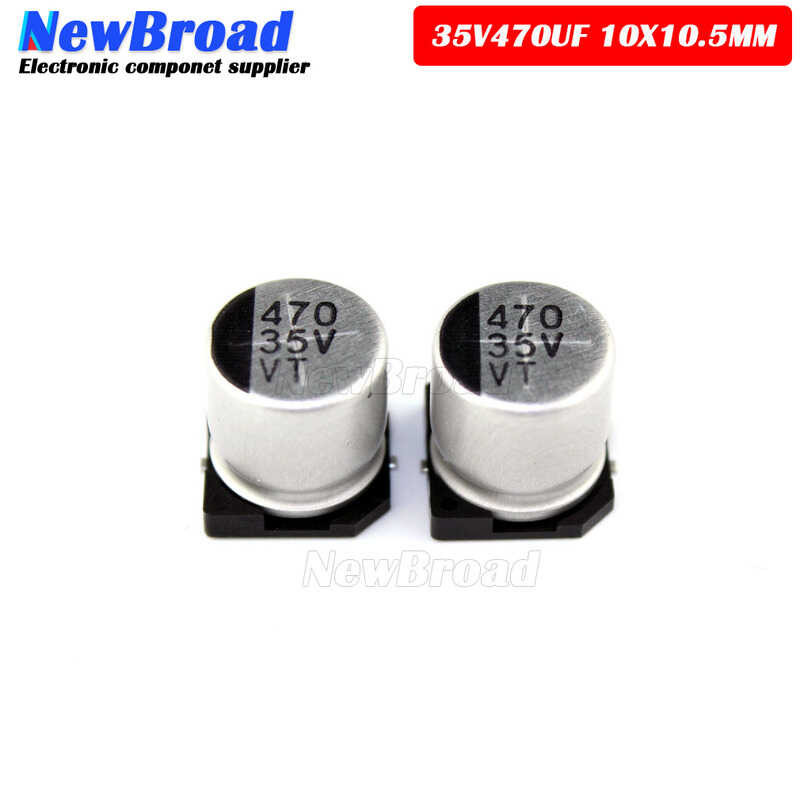 Aluminum 10PCS SMD Electrolytic Capacitor 35V470UF 10*10.5MM 470UF35V 35V 470UF
