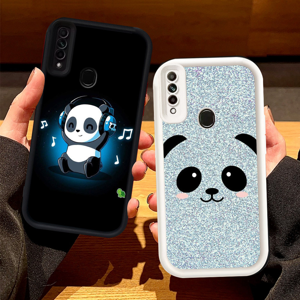 Casing untuk OPPO Reno 3 F15 A31 A91 Silikon Case H-31 Cute panda