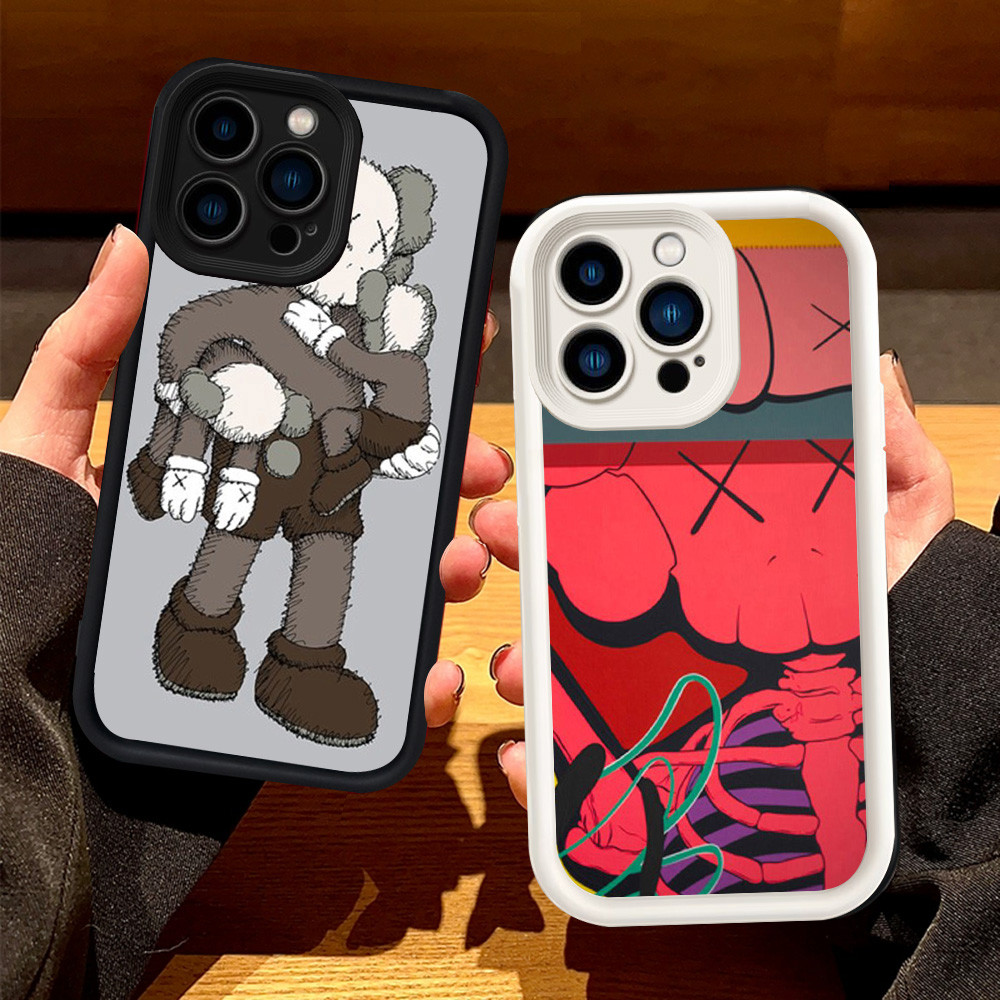 Casing untuk iPhone 15 X XS Pro Max Silikon Case H-38 KAWS