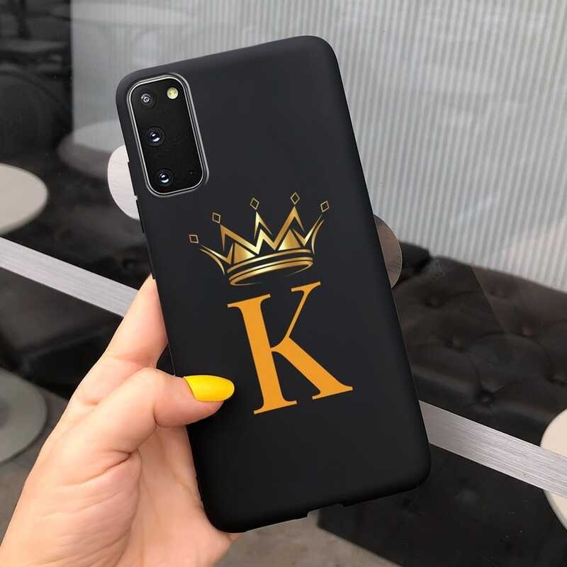 ￥ Untuk Galaxy Lite Soft Silicon Back Cover Crown Letters Phone For Samsung FE Case S20 Plus S 20