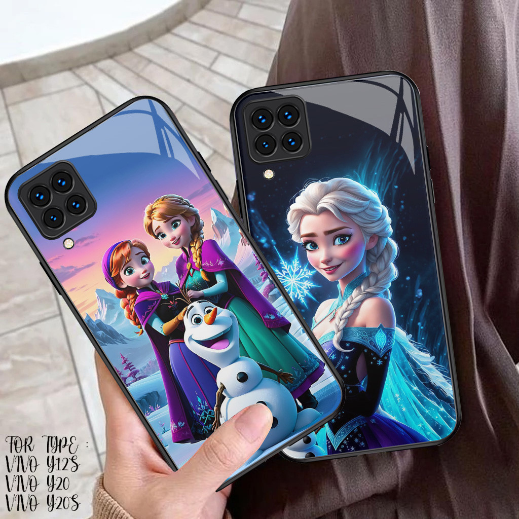 Kaca Mewah Casing untuk Samsung Galaxy A22 M32 M12 A12 5G Case J-48 Frozen