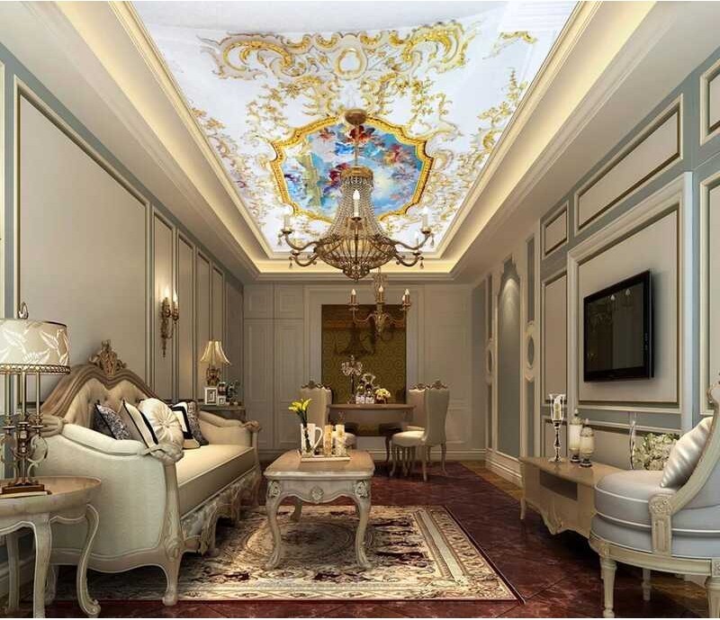 Atap-atap Eropa atap-atap malaikat Ceiling · Mural Tersuai 3D Photo Wallpaper custom ceilings